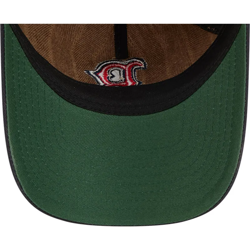 cap-kumer-brown-adjustable-strap-9twenty-a-frame-wool-pinstripe-boston-red-sox-mlb-new-era