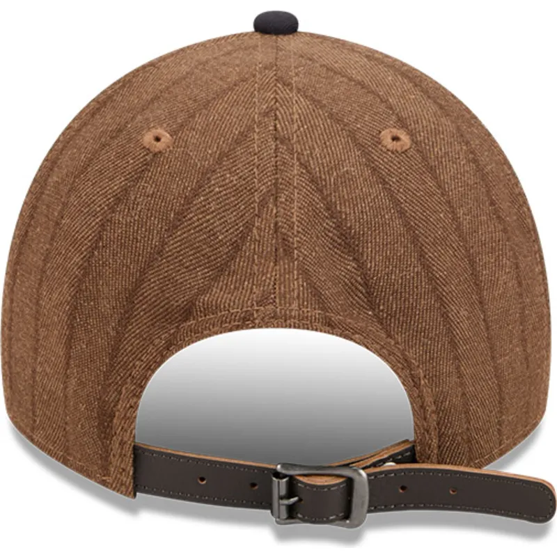 cap-kumer-brown-adjustable-strap-9twenty-a-frame-wool-pinstripe-detroit-tigers-mlb-new-era