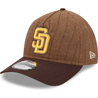 Cap kumer brown adjustable strap 9TWENTY A Frame Wool Pinstripe San Diego Padres MLB New Era
