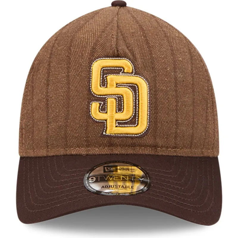 mutsid-kumer-pruun-reguleeritav-9twenty-a-frame-wool-pinstripe-san-diego-padres-mlb-new-era