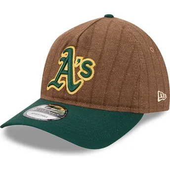 Mütsid kumer pruun reguleeritav rihm 9TWENTY A Frame Wool Pinstripe Oakland Athletics MLB New Era