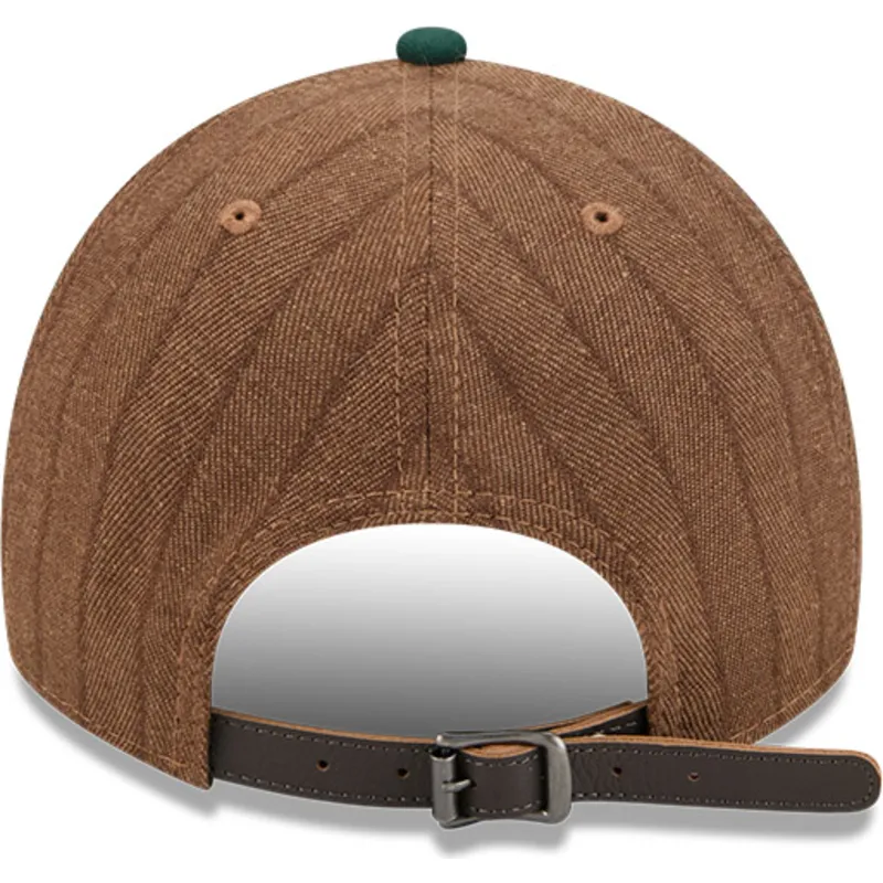 mutsid-kumer-pruun-reguleeritav-9twenty-a-frame-wool-pinstripe-oakland-athletics-mlb-new-era