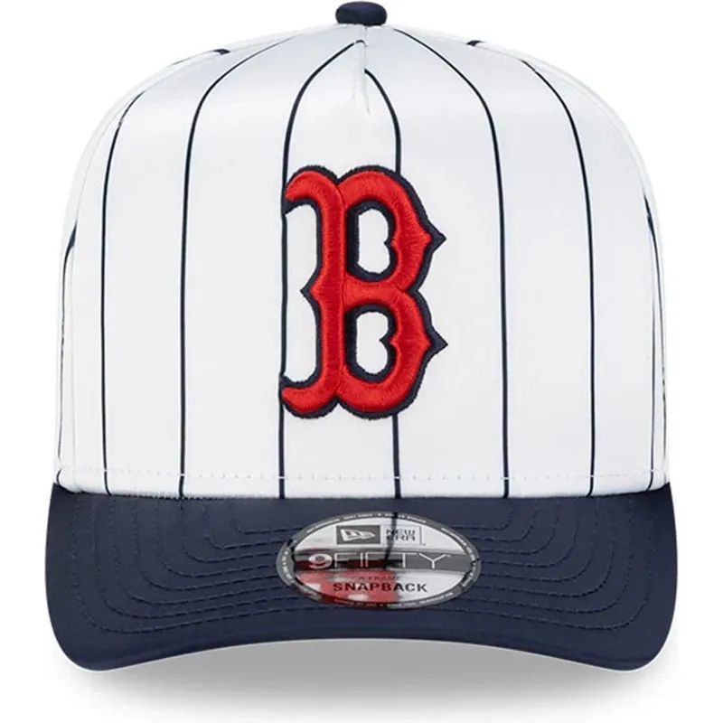 mutsid-kumer-valge-snapback-9fifty-a-frame-satin-pinstripe-boston-red-sox-mlb-new-era