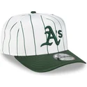 mutsid-kumer-valge-snapback-9fifty-a-frame-satin-pinstripe-oakland-athletics-mlb-new-era