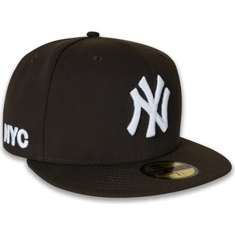 Cap lame brown ajustada 59FIFTY NYC Side New York Yankees MLB New Era