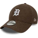 mutsid-kumer-pruun-snapback-9forty-melton-wool-detroit-tigers-mlb-new-era