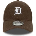 mutsid-kumer-pruun-snapback-9forty-melton-wool-detroit-tigers-mlb-new-era