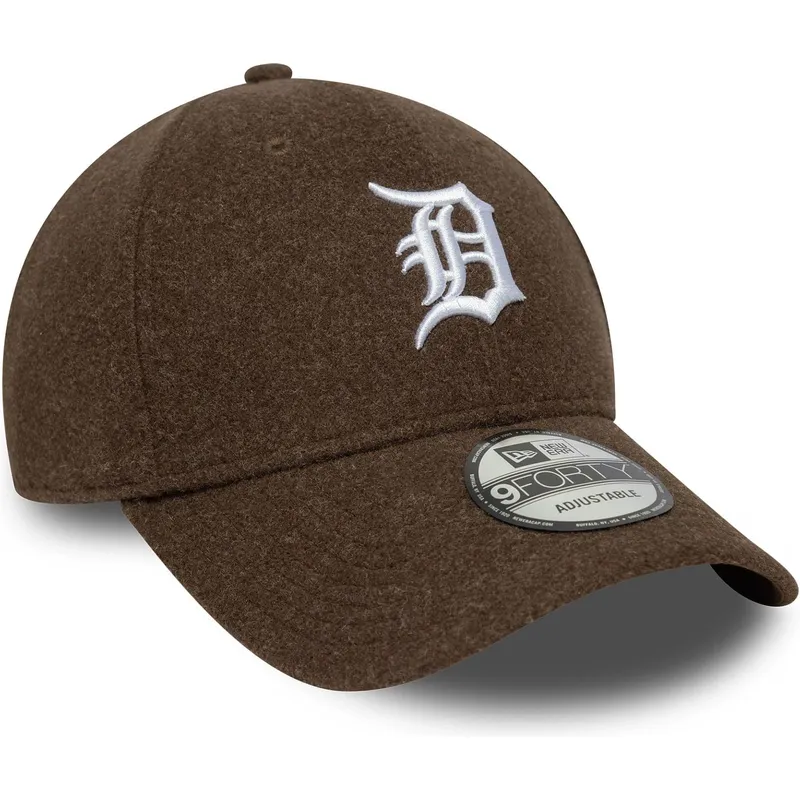 mutsid-kumer-pruun-snapback-9forty-melton-wool-detroit-tigers-mlb-new-era