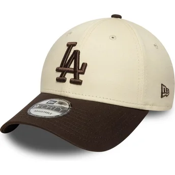 Mütsid kumer pruun reguleeritav 9FORTY Side Patch Los Angeles Dodgers MLB New Era