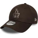 mutsid-kumer-pruun-reguleeritav-9forty-outline-los-angeles-dodgers-mlb-new-era