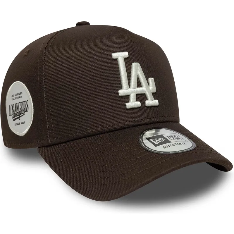 cap-kumer-brown-snapback-9forty-e-frame-side-patch-los-angeles-dodgers-mlb-new-era