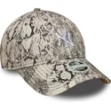 new-era-curved-brim-women-9forty-snake-new-york-yankees-mlb-grey-adjustable-cap