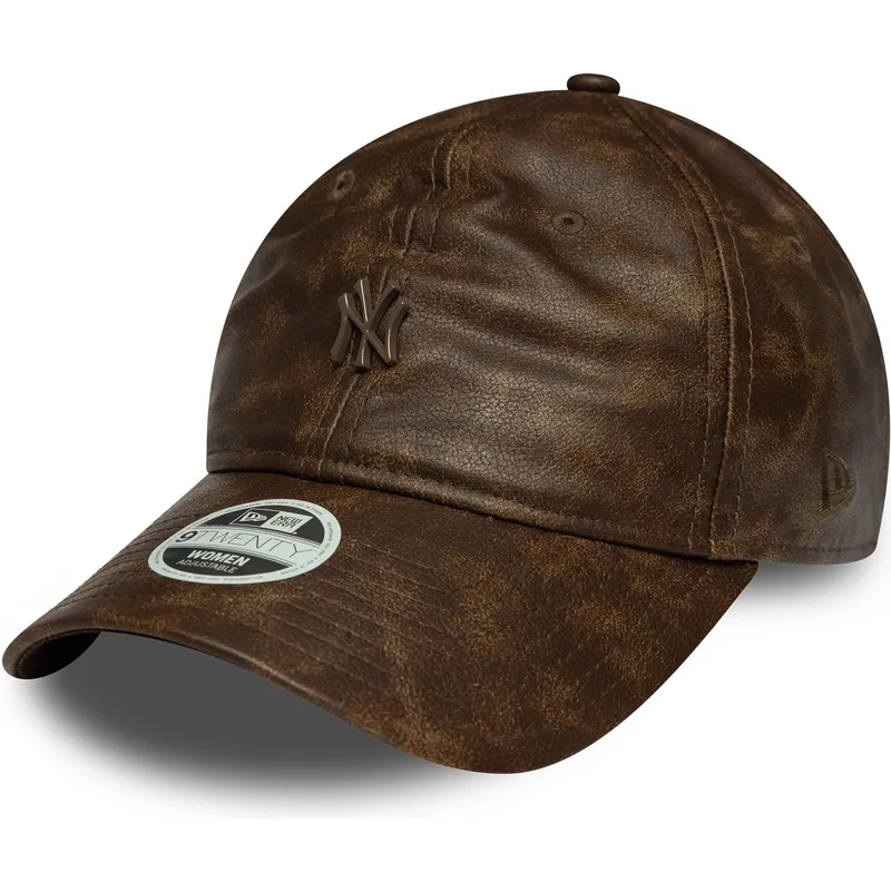mutsid-kumer-pruun-reguleeritav-9twenty-worn-pu-new-york-yankees-mlb-new-era