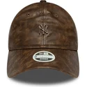 mutsid-kumer-pruun-reguleeritav-9twenty-worn-pu-new-york-yankees-mlb-new-era