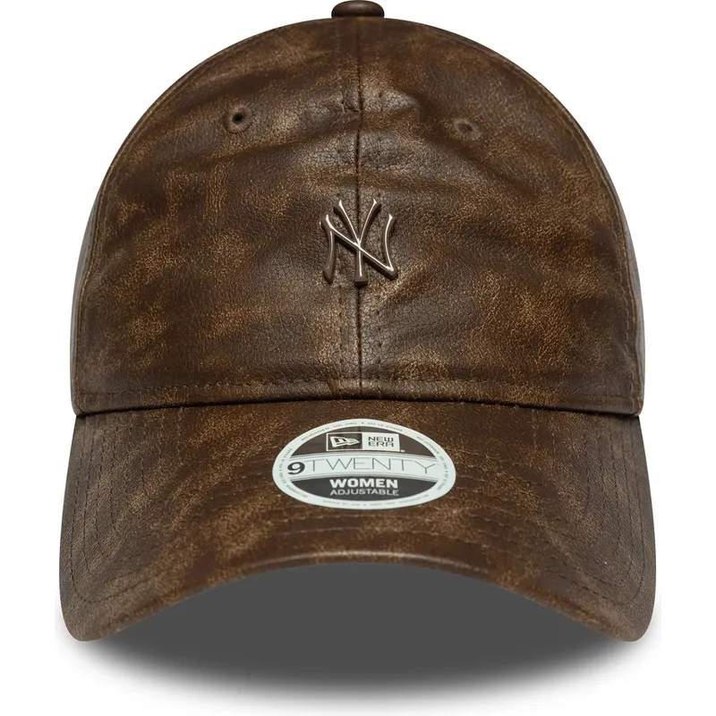 mutsid-kumer-pruun-reguleeritav-9twenty-worn-pu-new-york-yankees-mlb-new-era