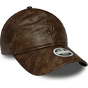 mutsid-kumer-pruun-reguleeritav-9twenty-worn-pu-new-york-yankees-mlb-new-era