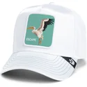 cap-kumer-white-snapback-goorin-bros-pelican-bird-escape-not-into-yoga-great-escape-the-farm-white-hat-the-farm-de-goorin-bros