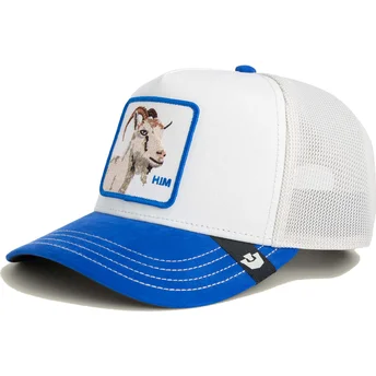 Goorin Bros. Goat Him Suede Goat Suede Truckers The Farm White and Blue Trucker Hat