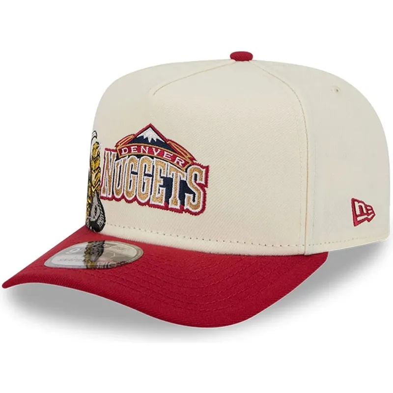 mutsid-kumer-punane-snapback-9fifty-a-frame-precurved-hardwood-classics-denver-nuggets-nba-new-era