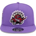 new-era-flat-brim-9fifty-a-frame-hardwood-classics-toronto-raptors-nba-purple-snapback-cap