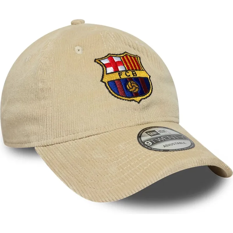 new-era-curved-brim-fc-barcelona-laliga-9twenty-cord-beige-adjustable-cap