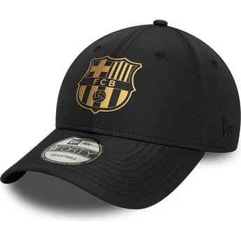 New Era Curved Brim FC Barcelona LALIGA 9FORTY Gold Black Adjustable Cap