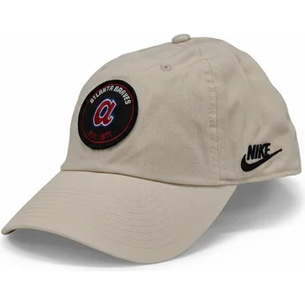 Cap kumer beige adjustable strap Club Unstructured Organic Cotton Atlanta Braves MLB Nike