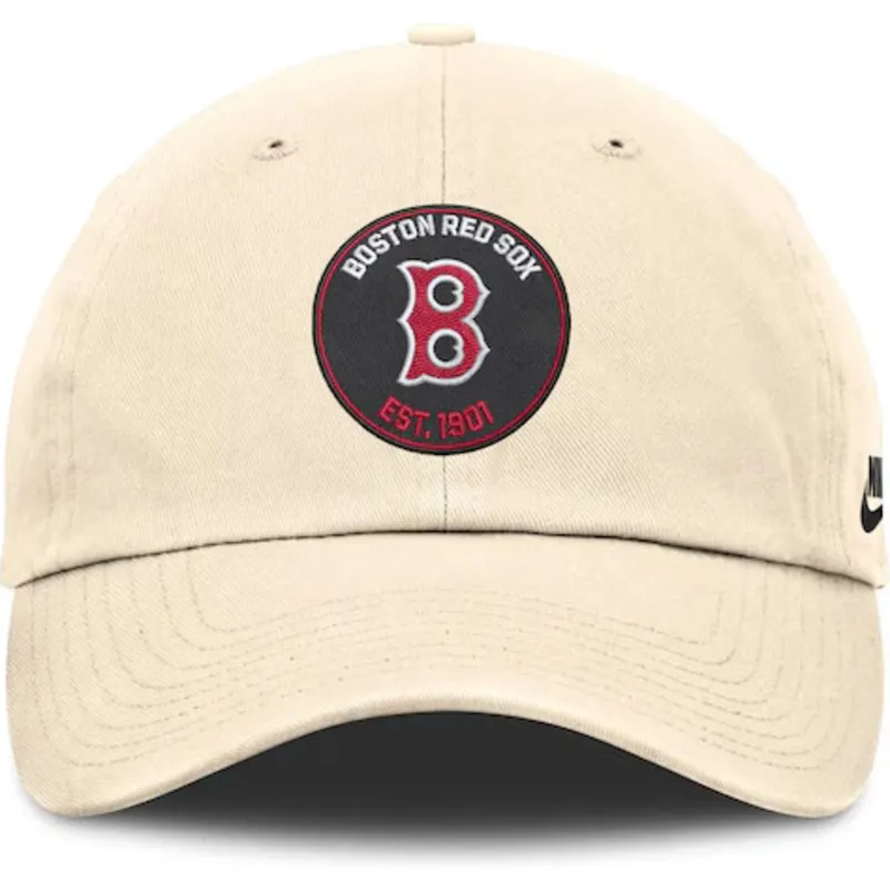 cap-kumer-beige-adjustable-strap-club-unstructured-organic-cotton-boston-red-sox-mlb-nike