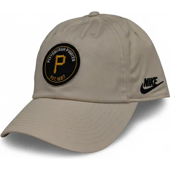 Nike Curved Brim Club Unstructured Organic Cotton Pittsburgh Pirates MLB Beige Adjustable Cap