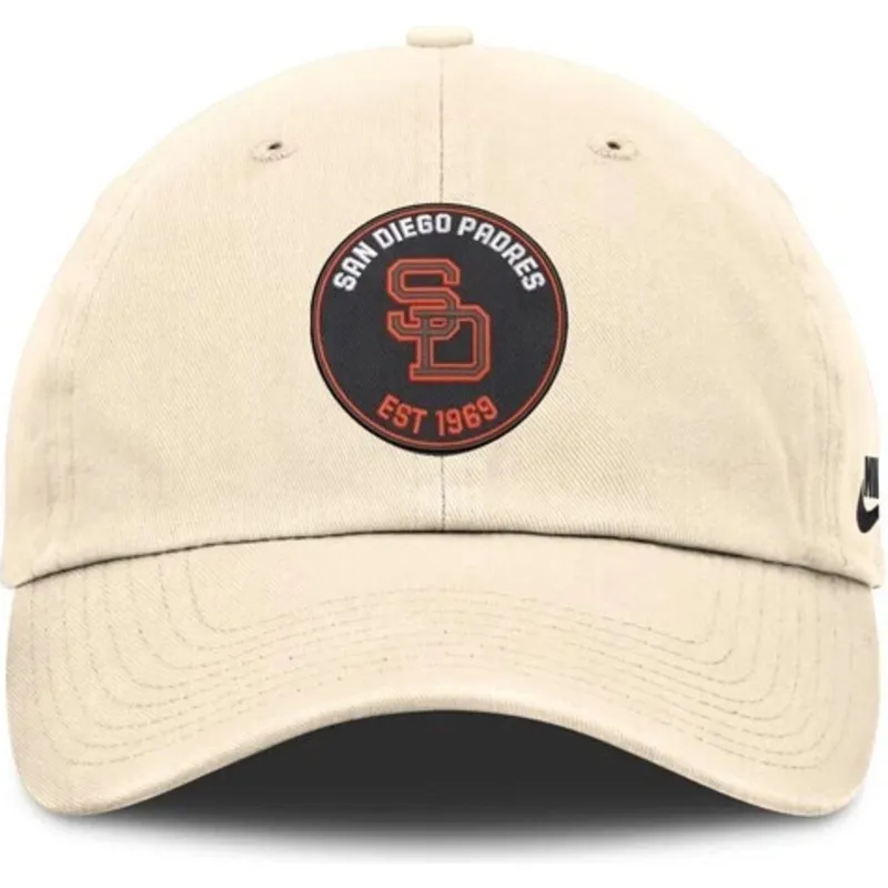 cap-kumer-beige-adjustable-strap-club-unstructured-organic-cotton-san-diego-padres-mlb-nike