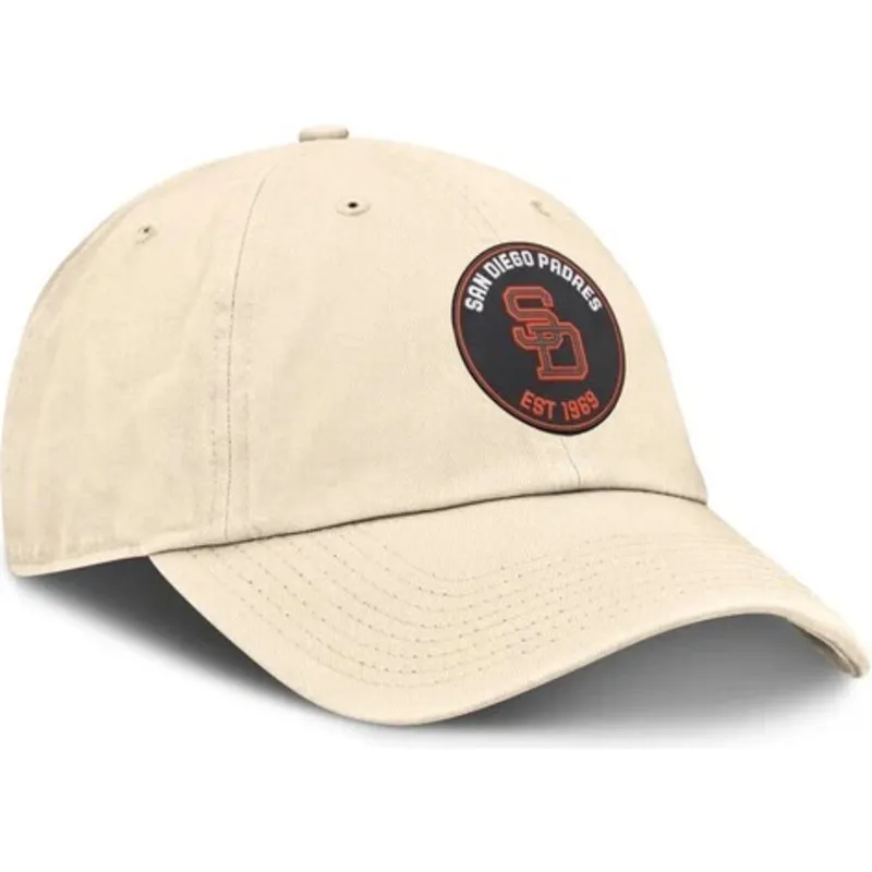 cap-kumer-beige-adjustable-strap-club-unstructured-organic-cotton-san-diego-padres-mlb-nike