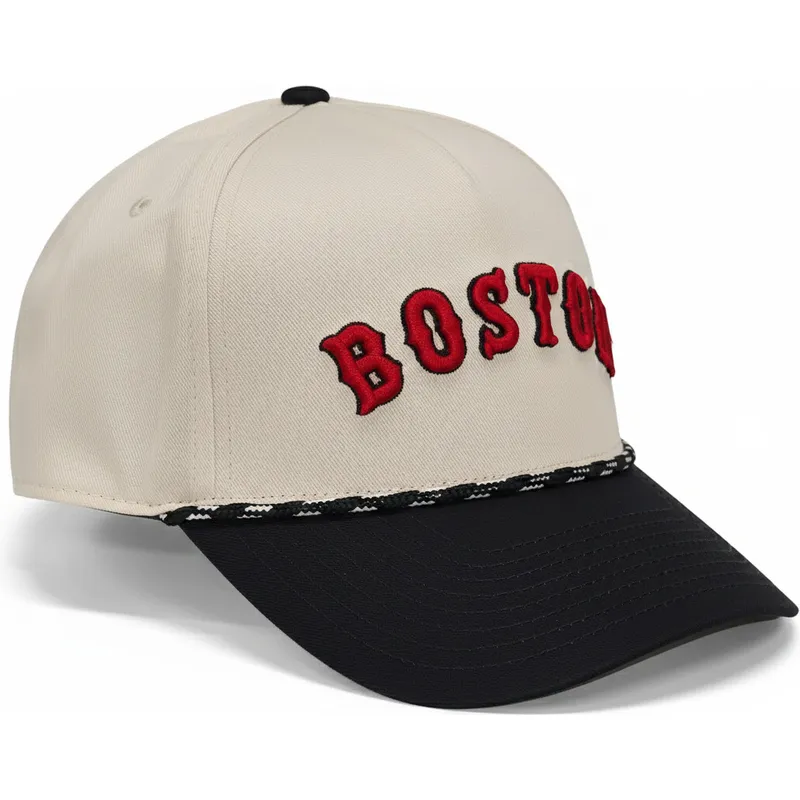 cap-kumer-beige-snapback-rise-structured-boston-red-sox-mlb-nike