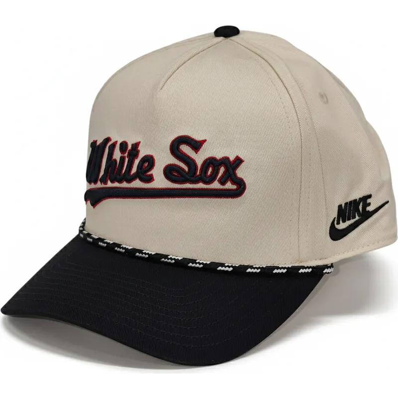 cap-kumer-beige-snapback-rise-structured-chicago-white-sox-mlb-nike