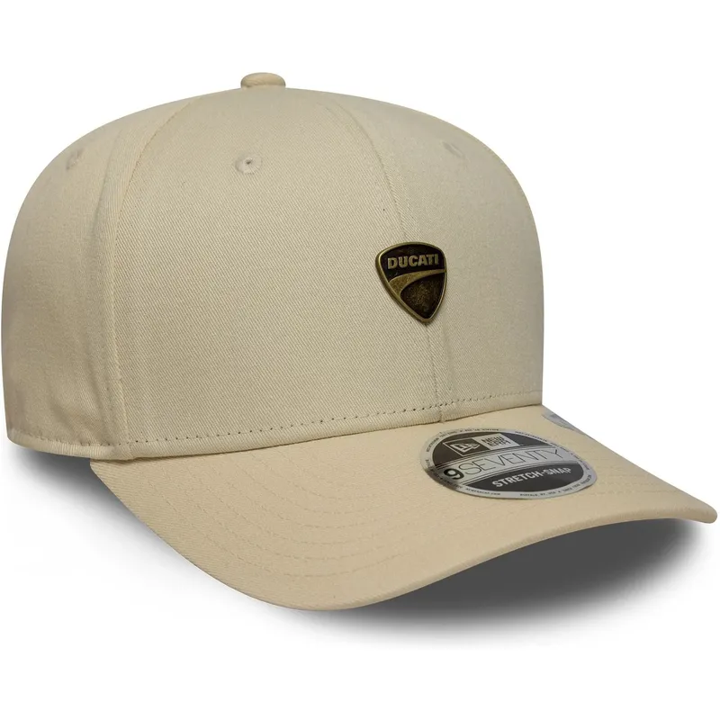 new-era-curved-brim-9seventy-stretch-snap-seasonal-ducati-motor-motogp-beige-snapback-cap