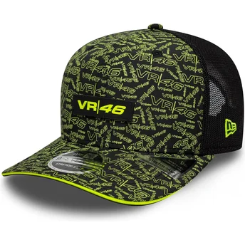 Cap kumer black snapback 9SEVENTY Stretch Snap All Over Print Valentino Rossi VR46 MotoGP New Era