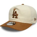 cap-kumer-brown-adjustable-strap-9fifty-a-frame-suede-visor-los-angeles-dodgers-mlb-new-era