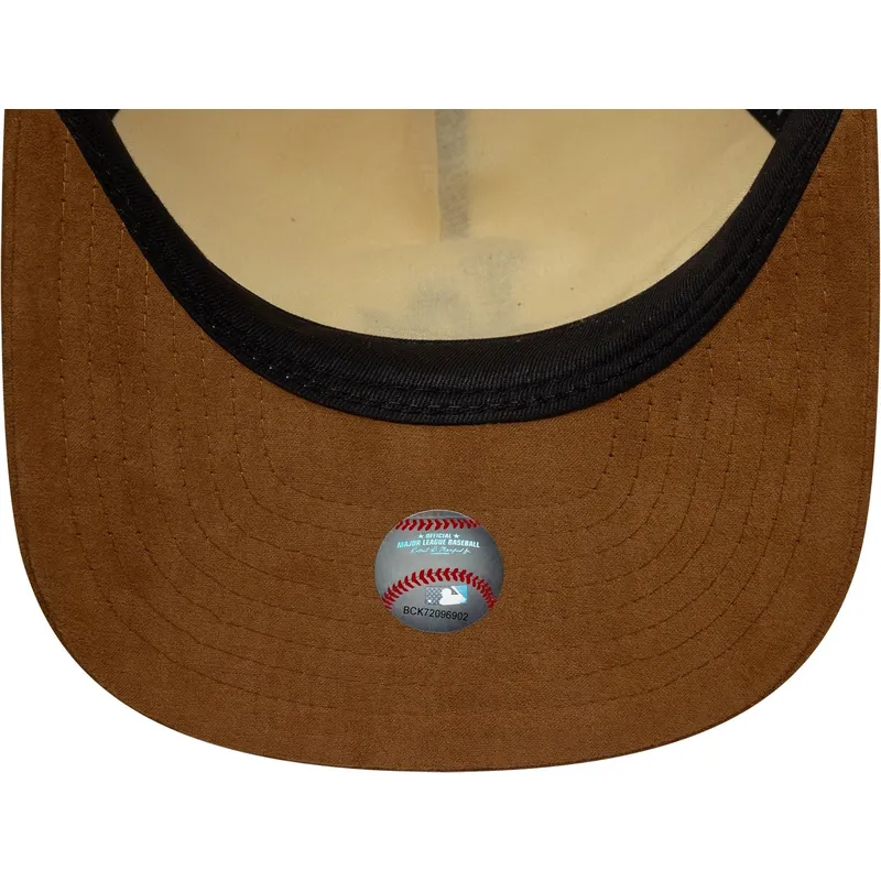 cap-kumer-brown-adjustable-strap-9fifty-a-frame-suede-visor-los-angeles-dodgers-mlb-new-era