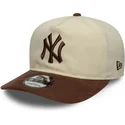 mutsid-kumer-pruun-reguleeritav-9fifty-a-frame-suede-visor-new-york-yankees-mlb-new-era
