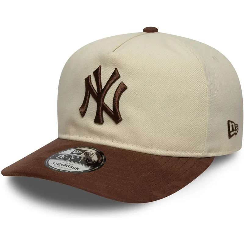 mutsid-kumer-pruun-reguleeritav-9fifty-a-frame-suede-visor-new-york-yankees-mlb-new-era