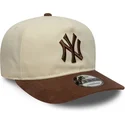 mutsid-kumer-pruun-reguleeritav-9fifty-a-frame-suede-visor-new-york-yankees-mlb-new-era