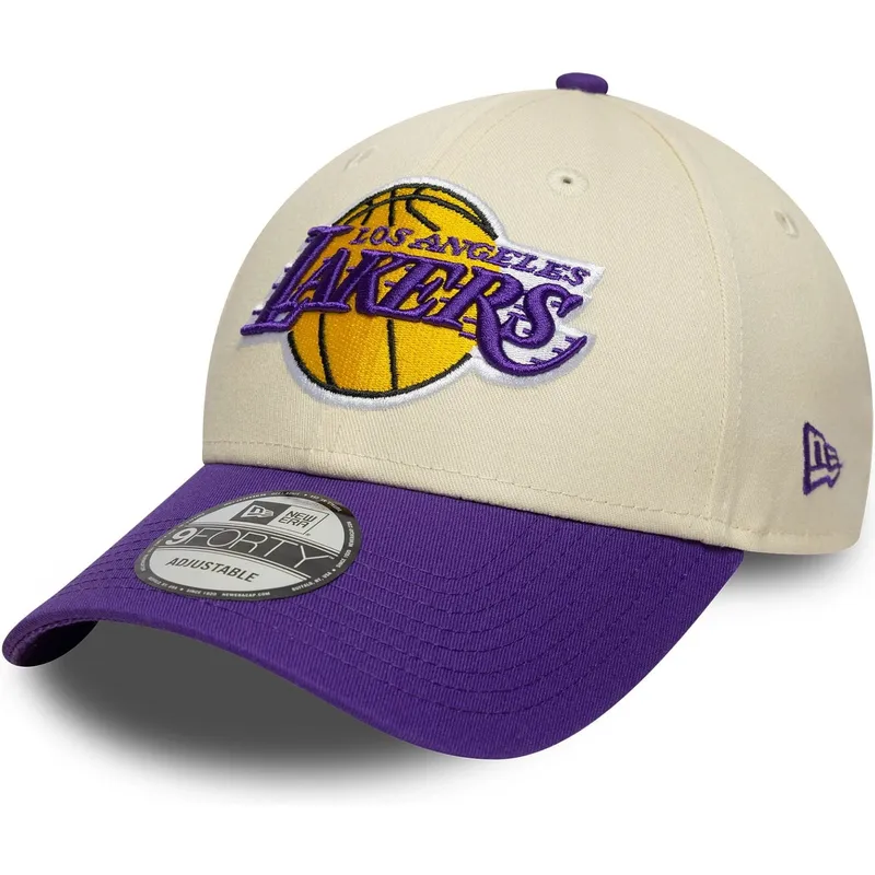 cap-kumer-beige-adjustable-strap-9forty-colour-block-los-angeles-lakers-nba-new-era