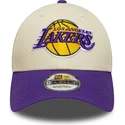 cap-kumer-beige-adjustable-strap-9forty-colour-block-los-angeles-lakers-nba-new-era