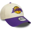 cap-kumer-beige-adjustable-strap-9forty-colour-block-los-angeles-lakers-nba-new-era