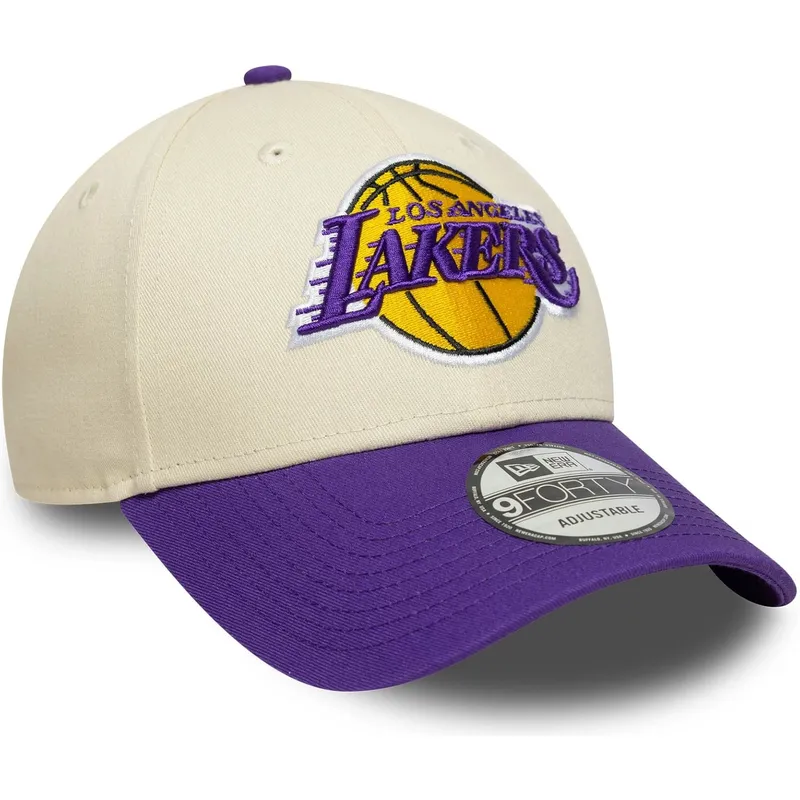 cap-kumer-beige-adjustable-strap-9forty-colour-block-los-angeles-lakers-nba-new-era