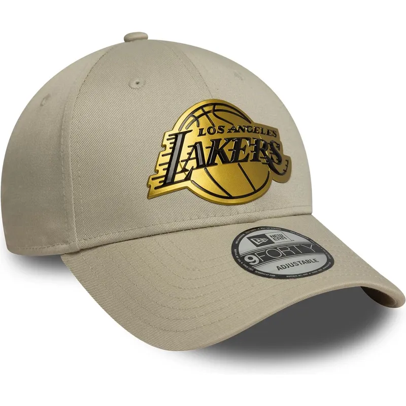 cap-kumer-beige-snapback-9forty-metallic-los-angeles-lakers-nba-new-era