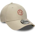 cap-kumer-beige-adjustable-strap-9forty-streetweear-associazione-sportiva-roma-serie-a-new-era