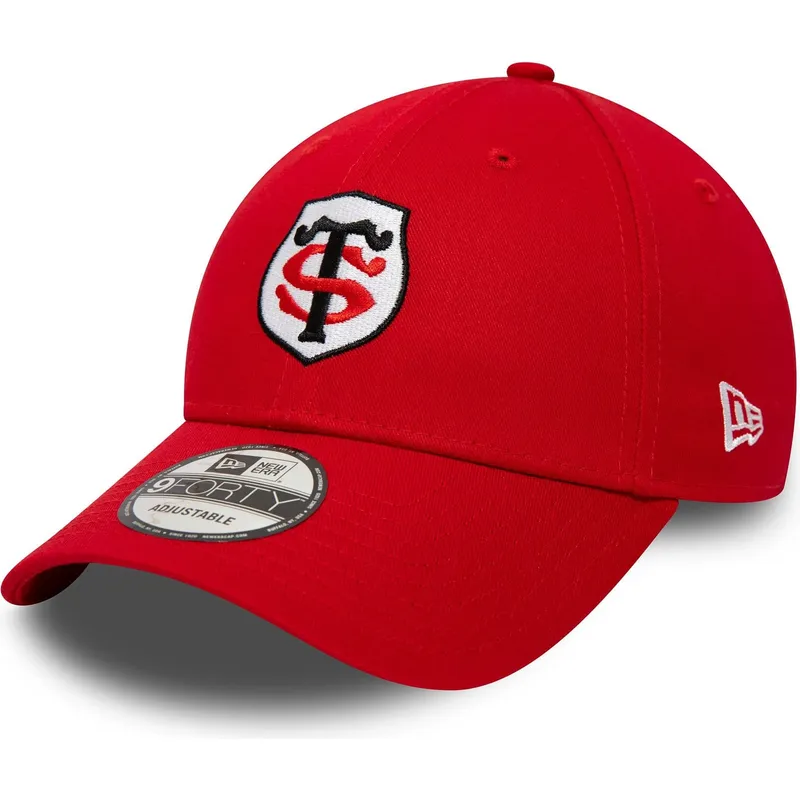 new-era-curved-brim-9forty-core-stade-toulousain-top-14-red-adjustable-cap