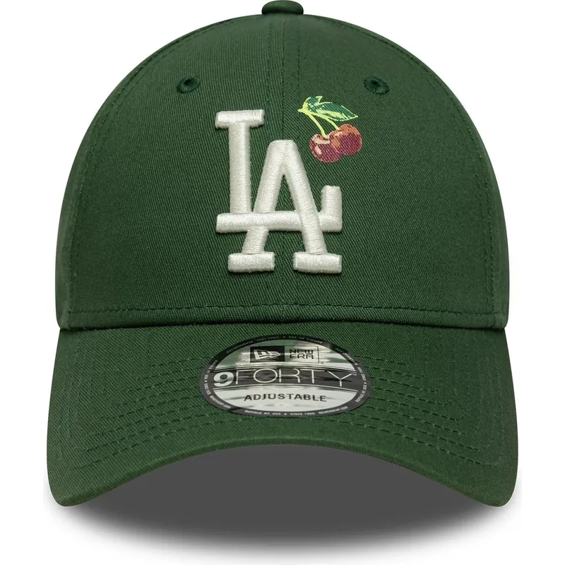 new-era-curved-brim-9forty-fruit-icon-los-angeles-dodgers-mlb-green-adjustable-cap