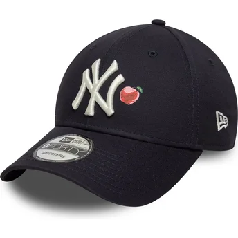 New Era Curved Brim 9FORTY Fruit Icon New York Yankees MLB Navy Blue Adjustable Cap