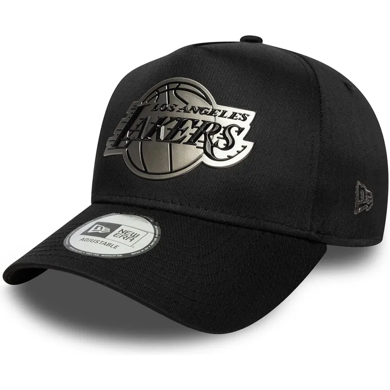 cap-kumer-black-snapback-9forty-e-frame-metallic-los-angeles-lakers-nba-new-era